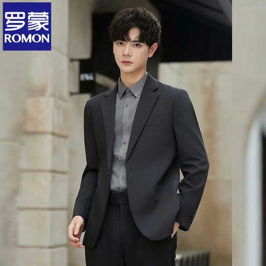 ROMON high-end wedding suit men's suit groom slim handsome casual formal men's suit trend 8660-2 apricot suit + trousers 2XL