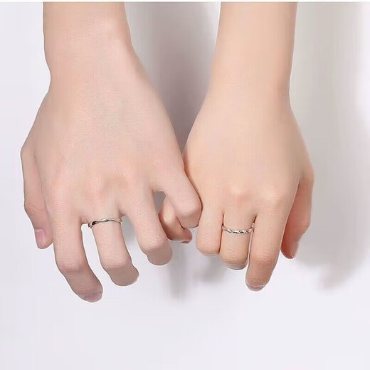 Mansheng Mobius couple ring, a pair of long-distance love rings, adjustable birthday 520 Valentine's Day gift for girlfriend, couple, exquisite gift box