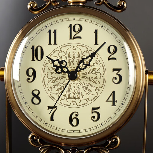 Hanshi (Hense) table clock living room clock display table clock clock ornaments desktop clock home light luxury decorative pendulum clock HD6902 emerald glass model HD6903