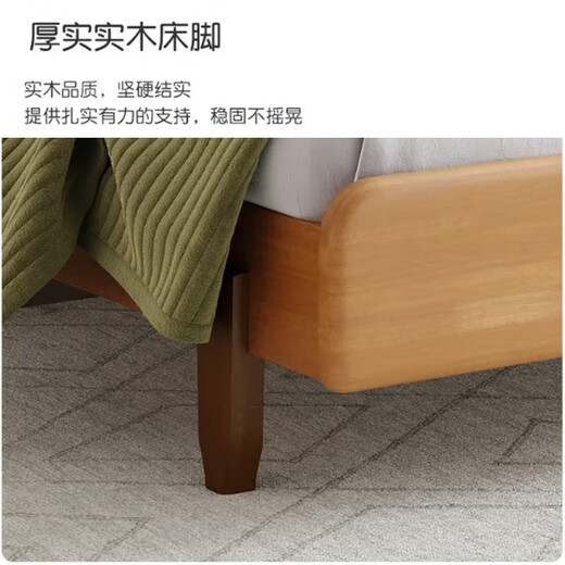 Mulinjia children's bed boy bed girl princess bed solid wood large bed rubber wood simple small apartment solid wood bed crib solid wood bed + 10cm mattress 100CM*190CM