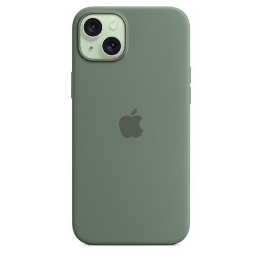 Apple/Apple iPhone 15 Plus Special MagSafe Silicone Protective Case-Pine Cypress Green Magnetic Phone Case Apple Original Phone Case
