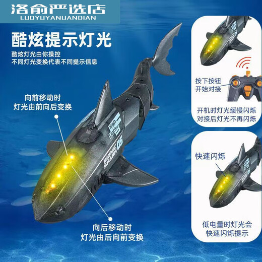 Submarine remote control shark with camera to sway the megalodon model electric children's toys for men Black mechanical APP remote control + camera comes standard with a set of batteries