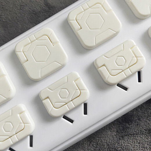Socket protective cover, children's anti-electric shock safety plug, power plug and drain, waterproof baby protection plug socket protective cover, new white, 10 pieces, two plugs and three plugs, half each