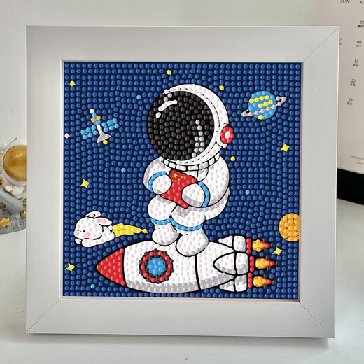 
He Jiagongdiy handmade diamond painting cartoon diamond painting full diamond sticker to give girlfriend bestie gift girl heart 7029+ canvas + diamond + tools + photo frame