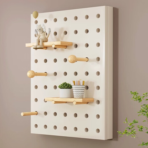 Lin's boy cream hole board electric meter box decorative painting without punching restaurant rack to block distribution box hanging painting 2024 new style Nordic style white horizontal style 60*40 (accommodates 52*32)