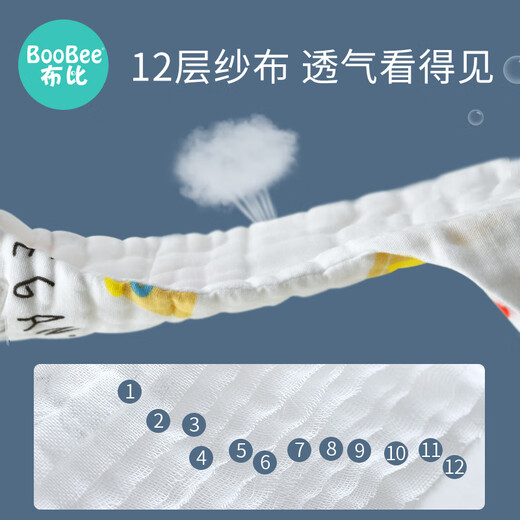 布比（Boo Bee）尿布婴儿纯棉可洗新生儿纱布尿布裤宝宝专用尿戒子介子布兜布尿片 5条装 梦幻王国 M码/3-9个月/11-20斤