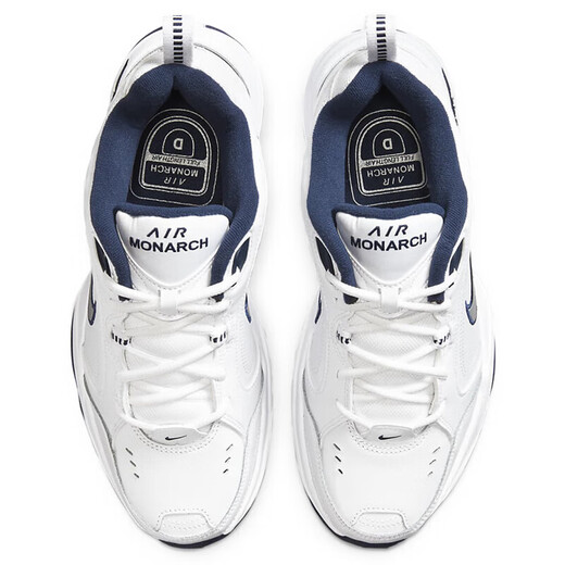 Nike NIKE men's autumn and winter dad shoes AIR MONARCH IV sports training shoes 415445-102 white blue 42