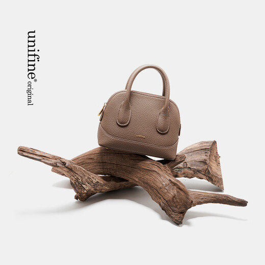 UNIFINE shell bag head layer cowhide frog bag one shoulder crossbody bag original design women's handbag birthday gift milkshake white