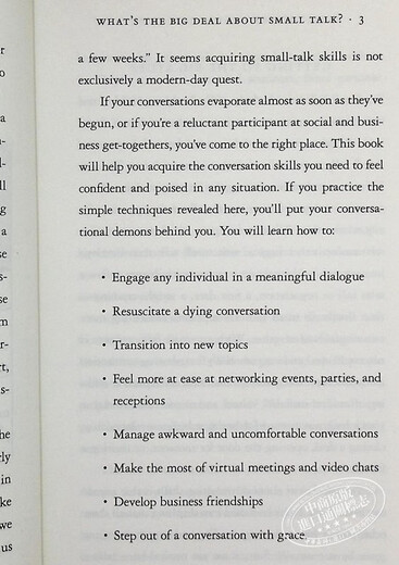 闲聊的艺术 如何开启对话 保持对话 培养社交技巧 积极形象 The Fine Art Of Small Talk 英文原版 Debra Fine