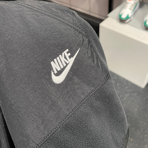 耐克（NIKE）卫衣男士春秋季外套摇粒绒保暖运动服时尚圆领休闲套头衫 DD4855-010黑色  M