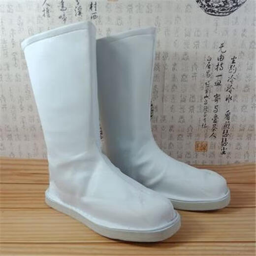 Yu series Hanfu boots, ancient style costume boots, men's martial arts upturned head, Chinese style official boots, performance boots for women, Hanfu shoes, men's soap boots, black upturned head 42