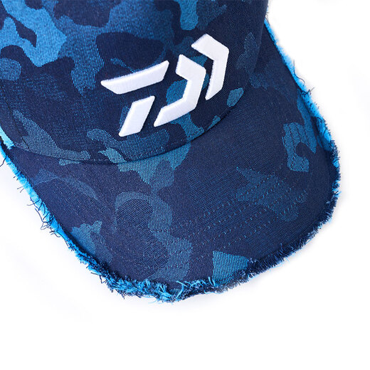 DAIWA 23 New DC-9023CS Old Baseball Cap Half Mesh Peaked Cap Fishing Sun Hat Blue Rice Color One Size