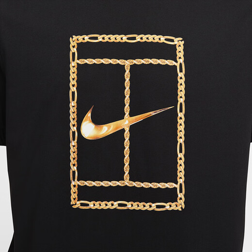 Nike Nike Tennis Uniform kurzärmeliges T-Shirt New Herren Runde Neck Sport T-Shirt Kulturelle Hemd bequem atmungsaktive Sportswear HF6218-010 [schwarz] s