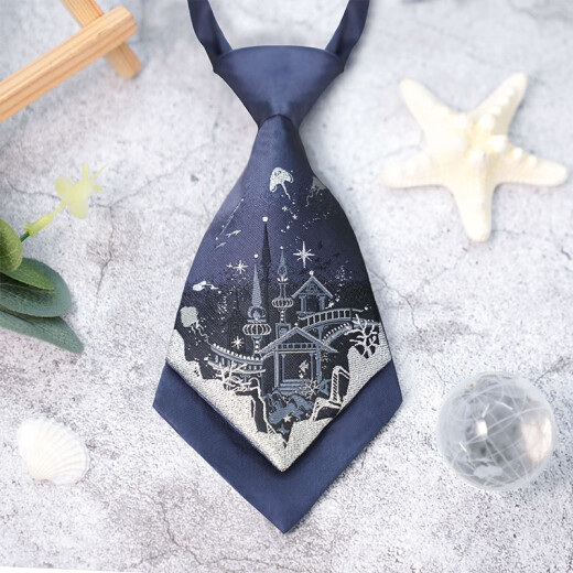 Puff Ding Bear Puff Ding Bear original Japanese style JKDK college style boutique jacquard hand tie men and women couple accessories small things trendy deep sea small tie