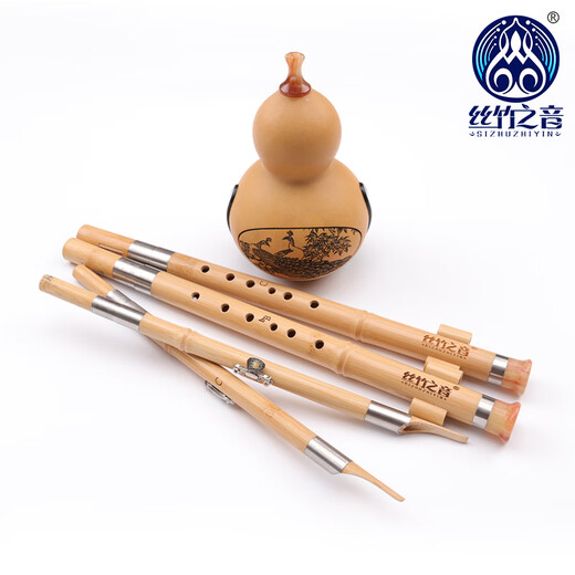 Der Klang von Seide und Bambus, Hulusi Nanzhu, Yunnan Nationales Musikinstrument, erwachsene Kinder, Grundschüler, professionelle Leistung, Hulusi Anti-Fall-Doppelrohr, C Key + B Flat Key