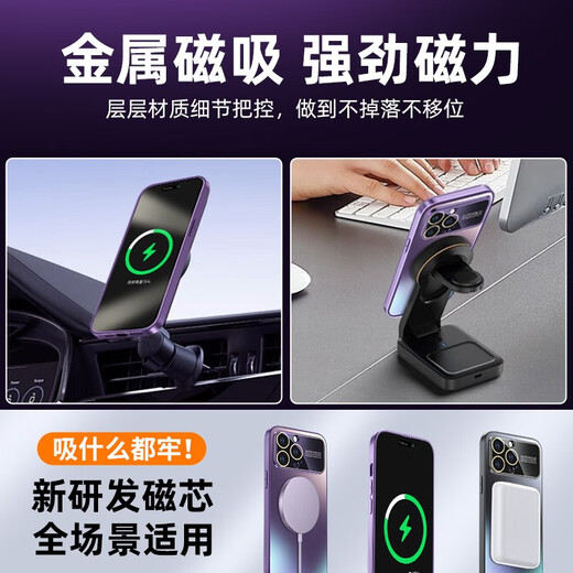 Yingyue aplicable a Apple 14 Case de teléfonos móviles iPhone 14 Pro Max Lente de ventana grande Inclusive más carga magnética Matte Anti-Fall Silicone Pareja Apple 14 [Far Peak Blue] viene con una película de lente potente absorción magnética