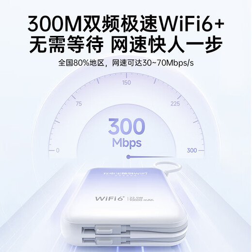 烁盟移动随身wifi5g无线流量2025款全国通用三网通免插卡便携式随身移动wifi车载电脑游戏专用 【旗舰续航版】10000毫安22.5W双线超级快充 送首月10G30天免费流量