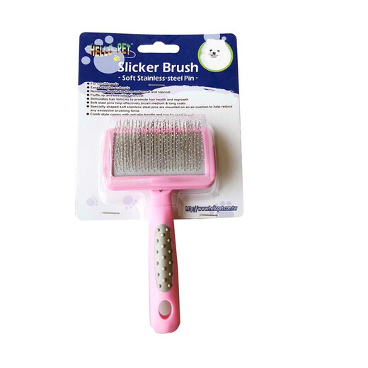 Chuanji cat pain-free comb, dog comb, pet hair pulling and knot opening beauty fluffy needle comb NHP130-2 (with magic beads soft needle)-S size