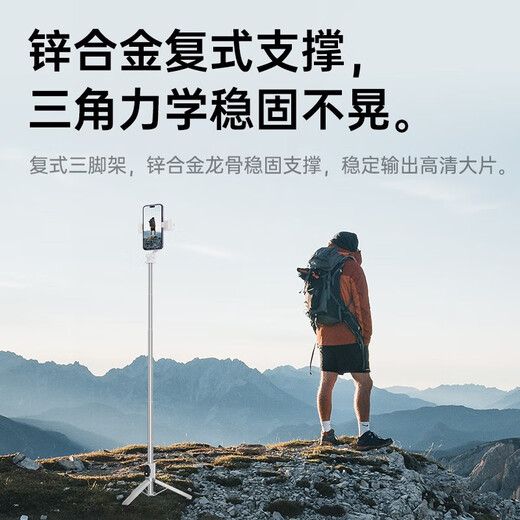 W/P Selfie Stick Tripod Anti-Shake-Gimbal Telescopic Handheld Phone Ständer 360 Grad rotierende Multifunktions-Live-Broadcast-Flocken-Fotografie-Artefakt-Reiseaufnahmen tragbarer Bluetooth WP