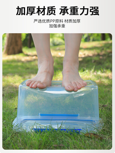 
Yaowanxi Fresh Preservation Box Thickened Rectangular Transparent Plastic Box Kitchen Refrigeration Sealed Storage Box Commercial 9902 Thickened High Seal 15L 45.5*3