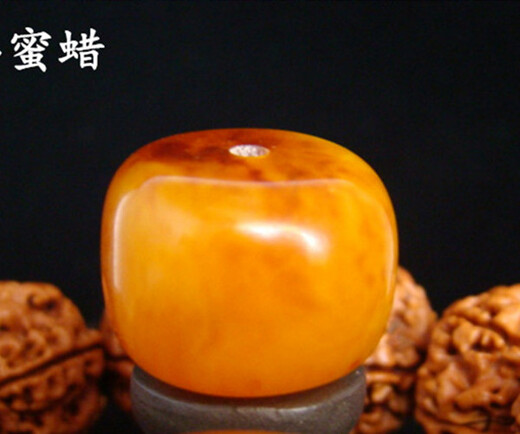 Jin Chuanfu single beeswax bucket bead, old beeswax pier drum bead bucket bead wheel bead apple bead spacer bead large King Kong diameter 17-18 thick 12mm single fine product
