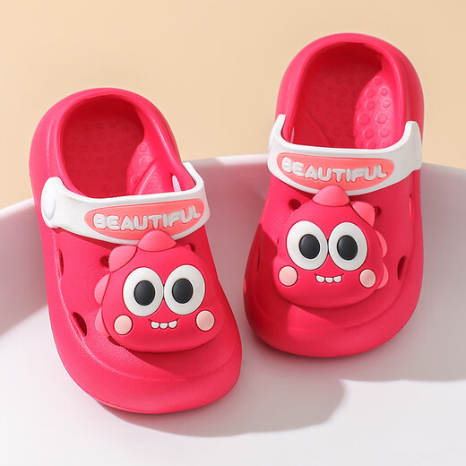 Children's Croc Shoes Boys Baby Baotou Slippers Small and Medium-sized Dinosaur 1-3 Years Old Anti-Slip Outer Sandals Girls Green 23-24 Sizes = Inner Length 140MM-1.5 Years or so