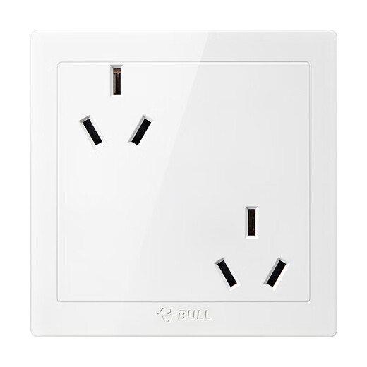 Panneau de commutation de taureau Panneau entier House Package Five-trous G07 Mur à 5 trous Open 86 Prise 118 TYPE 57 10A + 16A POITE DE SIX-THEE [BLANC]