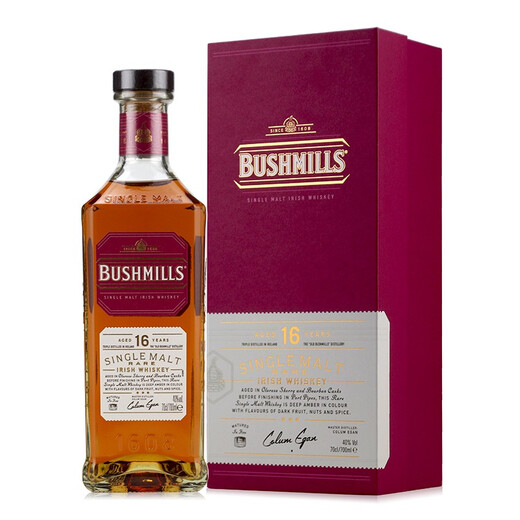 百世醇爱尔兰进口洋酒  Bushmills 布什米尔斯 奥妙 布什米尔 威士忌 百世醇16年