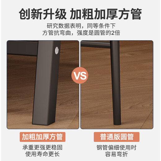 Computer chair, home comfortable backrest, lazy sofa, folding lounge chair, study office chair, dormitory leisure e-sports chair, extra thick thickened square tube, coffee brown + storage bag + free waist pillow