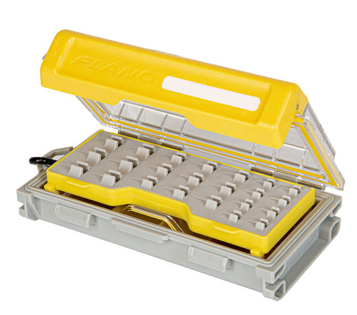 PLANO fishing tool box EDGE MICRO JIG three-layer storage box portable plastic fishing gear box gray yellow gray transparent micro