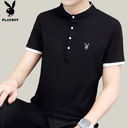 Playboy (PLAYBOY) short-sleeved T-shirt men's 2025 summer men's loose trendy bottoming shirt casual Korean men's T-shirt tops
