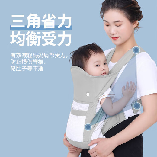 葆氏婴儿背带抱娃神器婴儿双肩前抱前抱式1-3岁宝宝简易背带纯棉透气 
