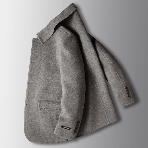 AEMAPE brand double-sided wool jacket for men's autumn and winter new lapel jacket for business casual thickened jacket camel color 175