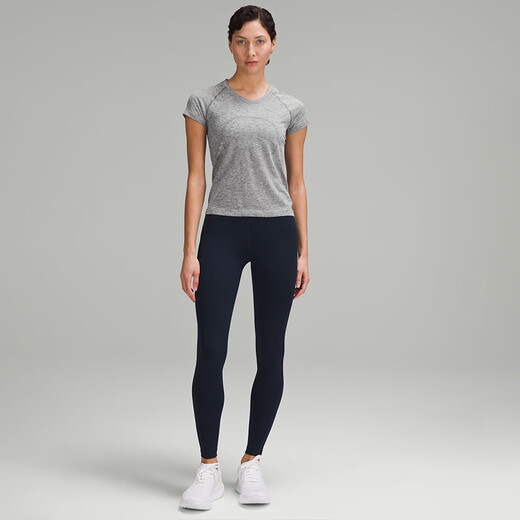Lululemon丨Swiftly Tech Women's Sports Short Sleeve T-Shirt 2.0 *Race LW3FQHS Slate Gray/White S/6