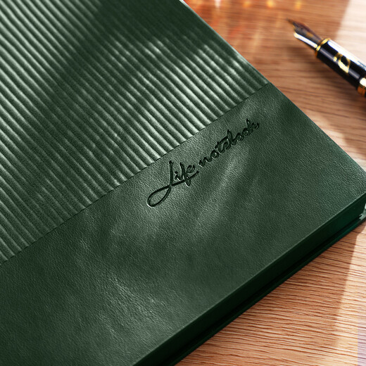 Mu Lei notebook, high-looking stationery, gift box, diary, reading adult soft leather notepad, business high-end office work, meeting records, customizable, printable logo 758-A5 turquoise green