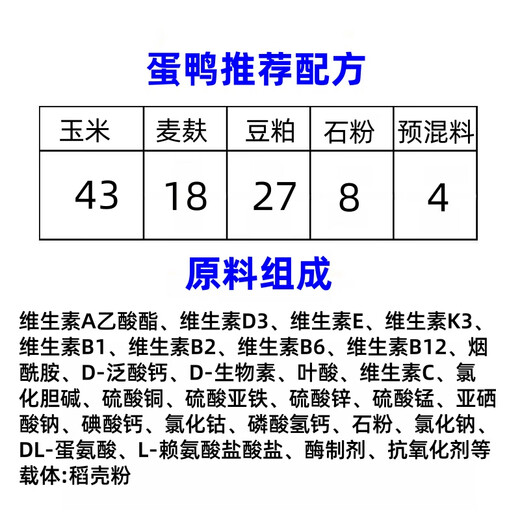 East China Zhengda fattening duck premix meat duck duckling egg-laying duck Muscovy duck feed fattening fattening meat duck meat duck late-stage feed 1 bag