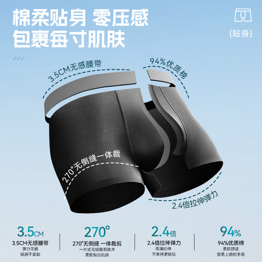 Li ning (li-anning) ropa interior (3 pares) ropa interior deportiva pantalones cortos de boxeador ajustables corriendo boxeador de hombres anti-ropa de la entrepierna