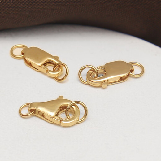 Muchin Belloline 18K gold lobster clasp pear-shaped buckle fish hook clasp pearl necklace bracelet anklet link buckle spring buckle DIY 18K yellow lobster clasp (double circle model)