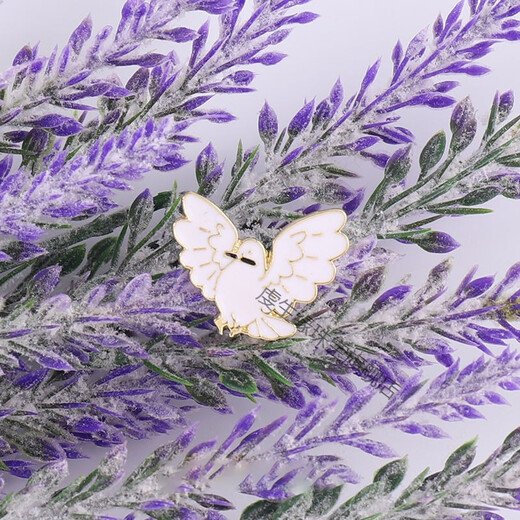 Jiemo imitation enamel metal badge peace dove brooch ins female student cute cartoon bag pendant pigeon + gift box