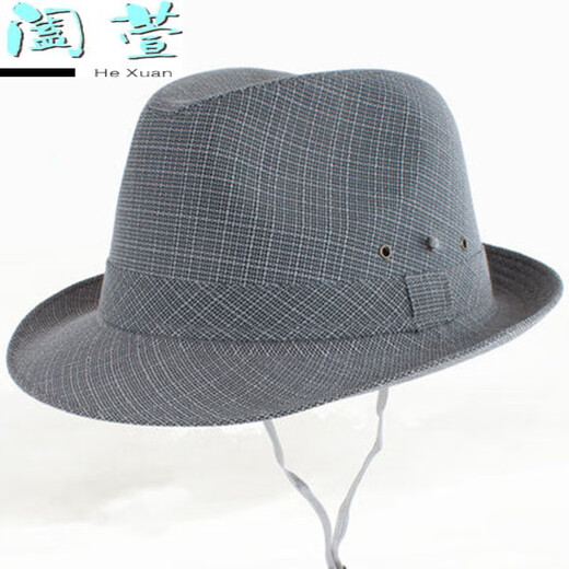 HTKD新品画家博士帽中老年春夏季礼帽男士春秋天英伦爵士帽布 深灰 小号57号