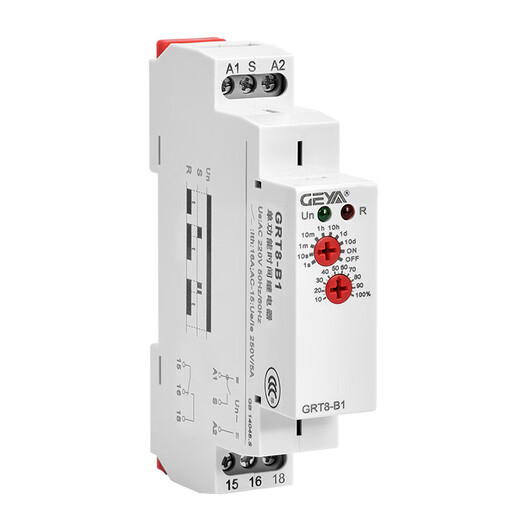 XMSJGEYAGRT8-A1/A2/B1/B2通电延时断电时间继电器220v24V12V控制 GRT8-B1 一开一闭 AC/DC12240