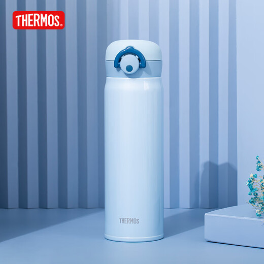 膳魔师（THERMOS）不锈钢保温杯男女学生水杯大容量杯子生日礼物可团购定制刻字JNR 浅蓝色国产 500ml