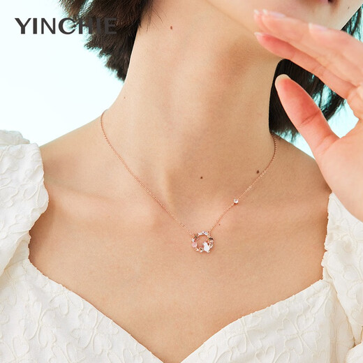 Ginqianhui 999 sterling silver cat necklace, high-end light luxury pendant fashion jewelry for women, Christmas birthday gift for girlfriend, garland cat necklace/999 pure silver + seven warehouse delivery/next day delivery, rose gift box for wife/Valentine's Day girl gift/with jewelry certificate