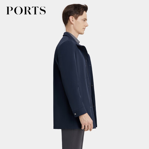 PORTS Мужская весенняя мода Повседневная деловая простая ветровка MP8T005RWO027 Темно-синий S