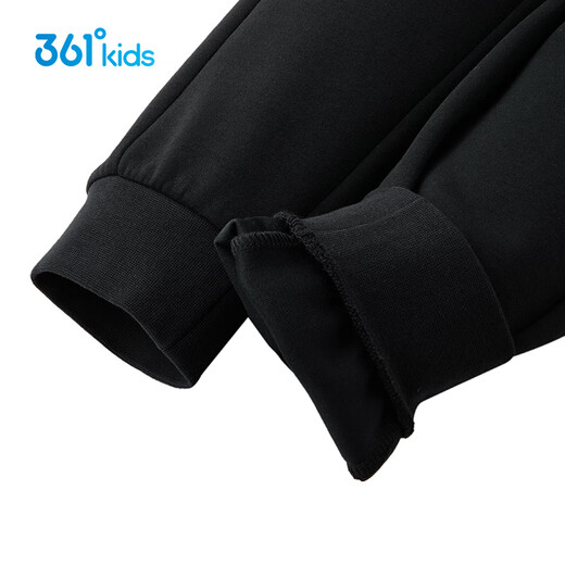 361 Children's Clothing Children's fleece trousers season boys 3-14 years old windproof warm pants black 160