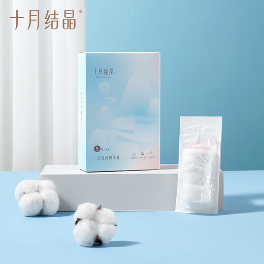 October crystallization disposable underwear for pregnant women on business trips with no washing cotton underwear 5 XL codes [safely sterilized]