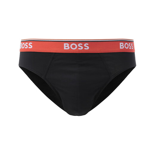 雨果博斯（HUGO BOSS）男士棉质徽标腰带三角内裤三件套装男装礼物男 50495435 967 黑色多色 XS
