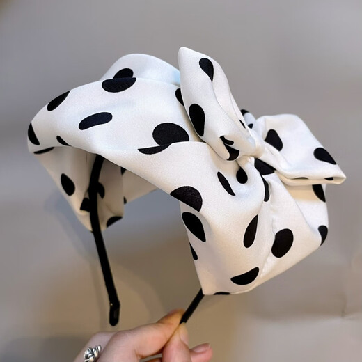 Jianla Spring and Summer New Style Xiangyunsha Breathable Half Hat Headband Black Versatile Temperament Enlarged White Hair Covering Headband Hair Accessory Fashion Black