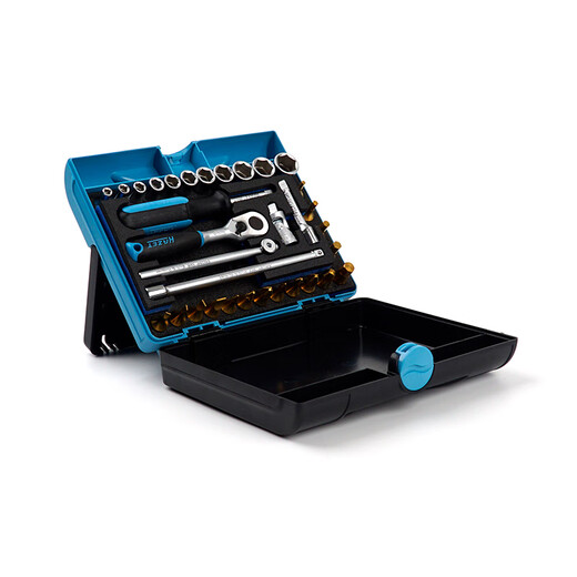 HAZET German imported HAZET car repair tool set 33-piece set 1/4 small flying set socket wrench set 854-1 (1/4 33-piece socket wrench set)