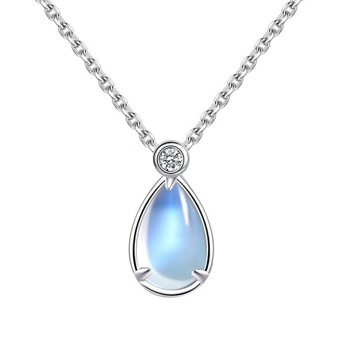 LAOLATU 999 platinum necklace for women PT950 platinum moonstone 2025 new Chinese Valentine's Day gift for wife PT950 platinum necklace + PT950 platinum pendant